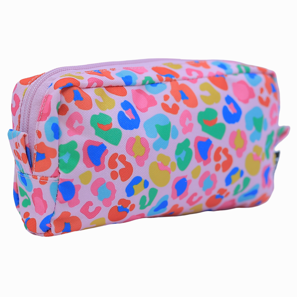 Cubs Pink Leopard Print Pencil Case