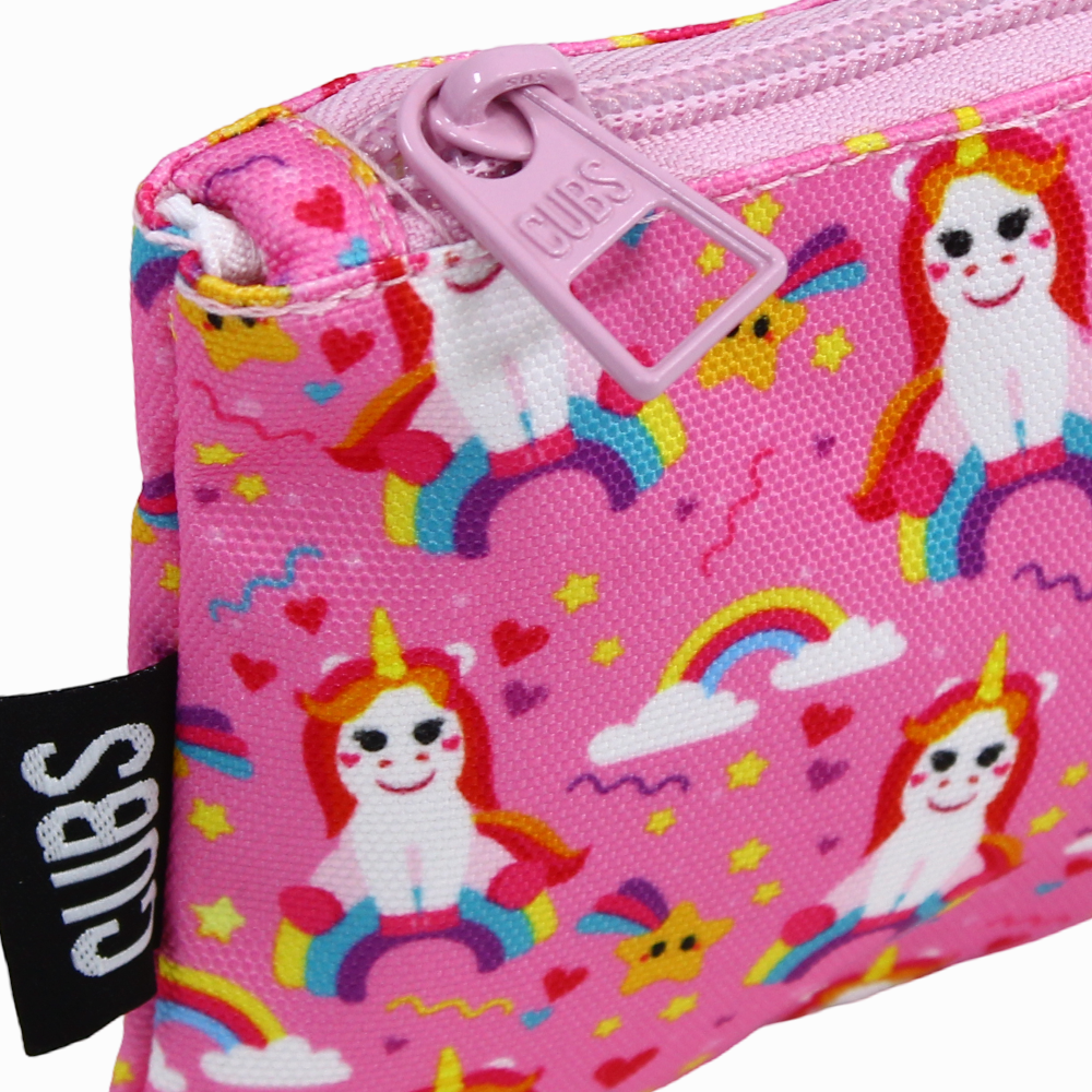 Cubs Unicorn Over the Rainbow Big & Basic Pencil Case