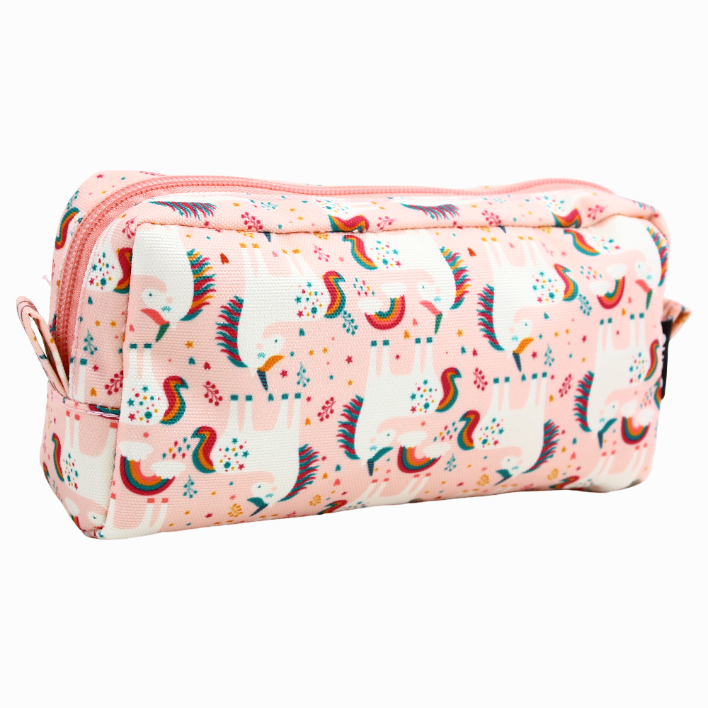 Cubs Peach Unicorns & Rainbows Pencil Case