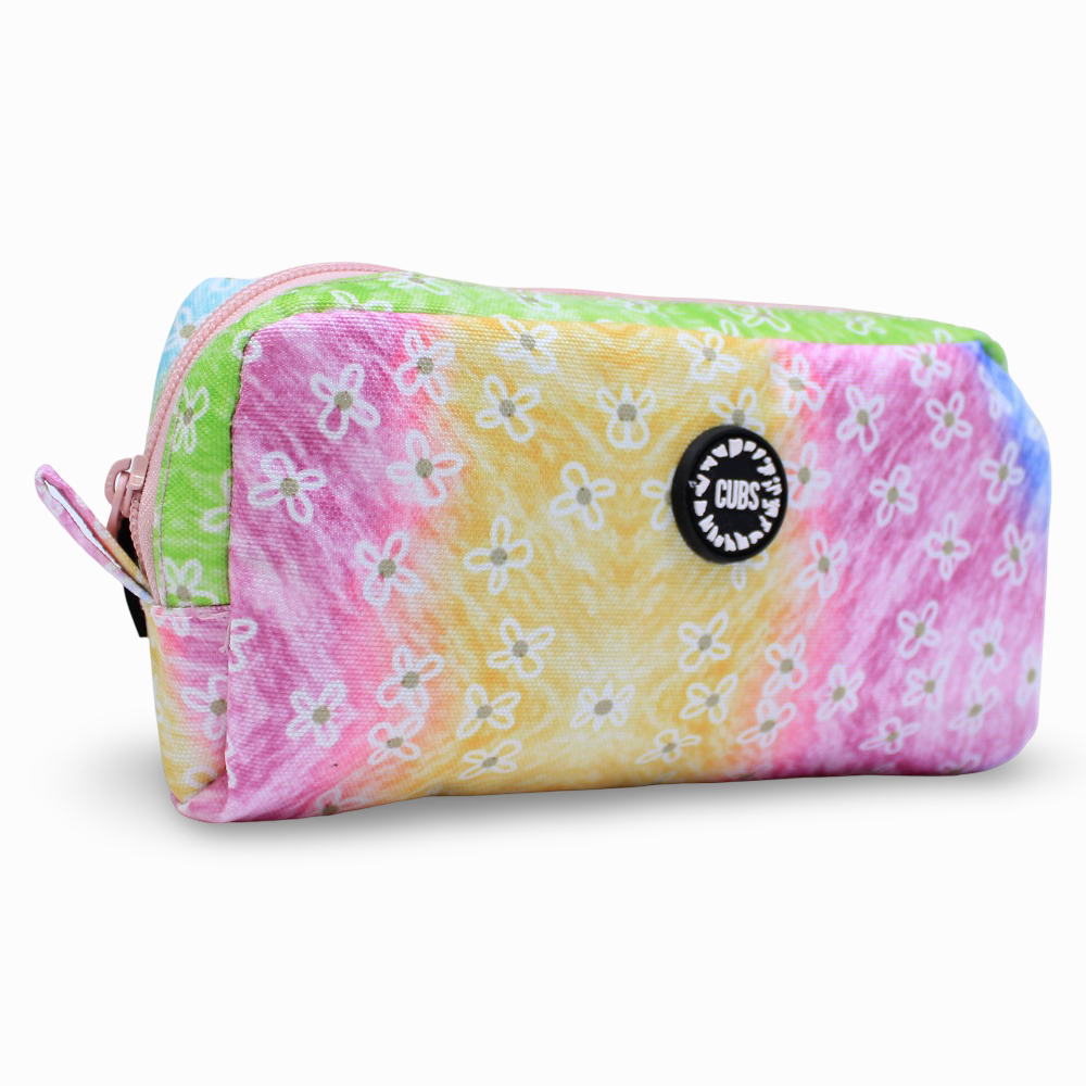 Cubs Pastel Tie Dye Flowers Pencil Case