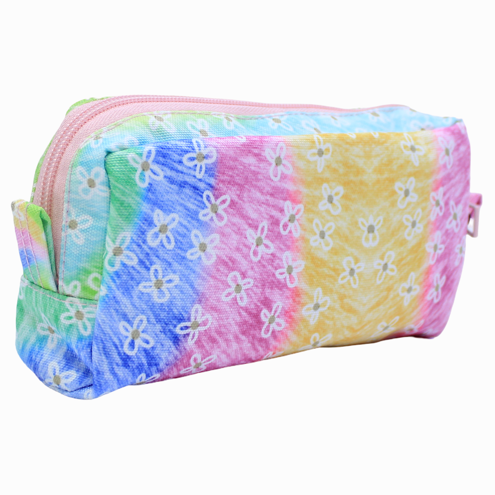 Cubs Pastel Tie Dye Flowers Pencil Case