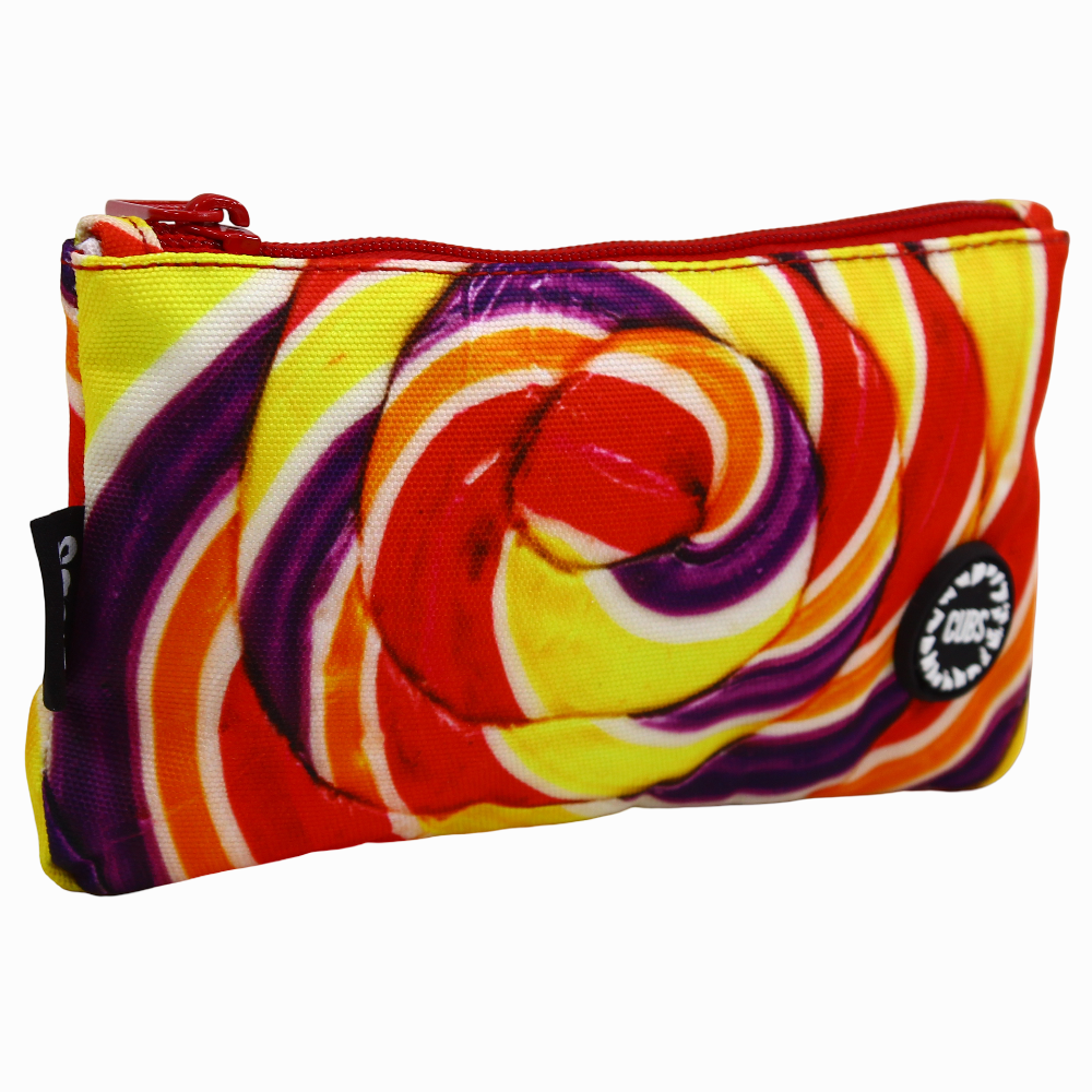 Cubs Purple & Red Candy Cane Big & Basic Pencil Case