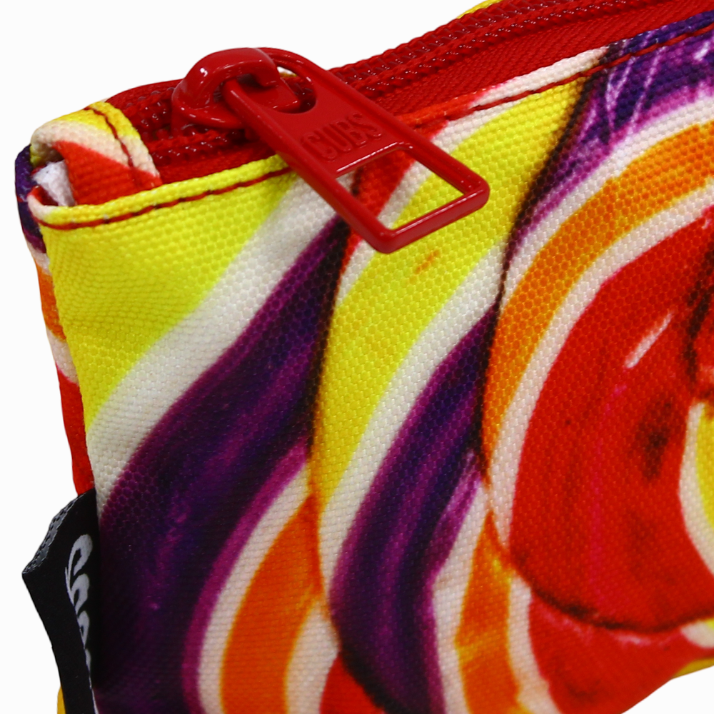 Cubs Purple & Red Candy Cane Big & Basic Pencil Case