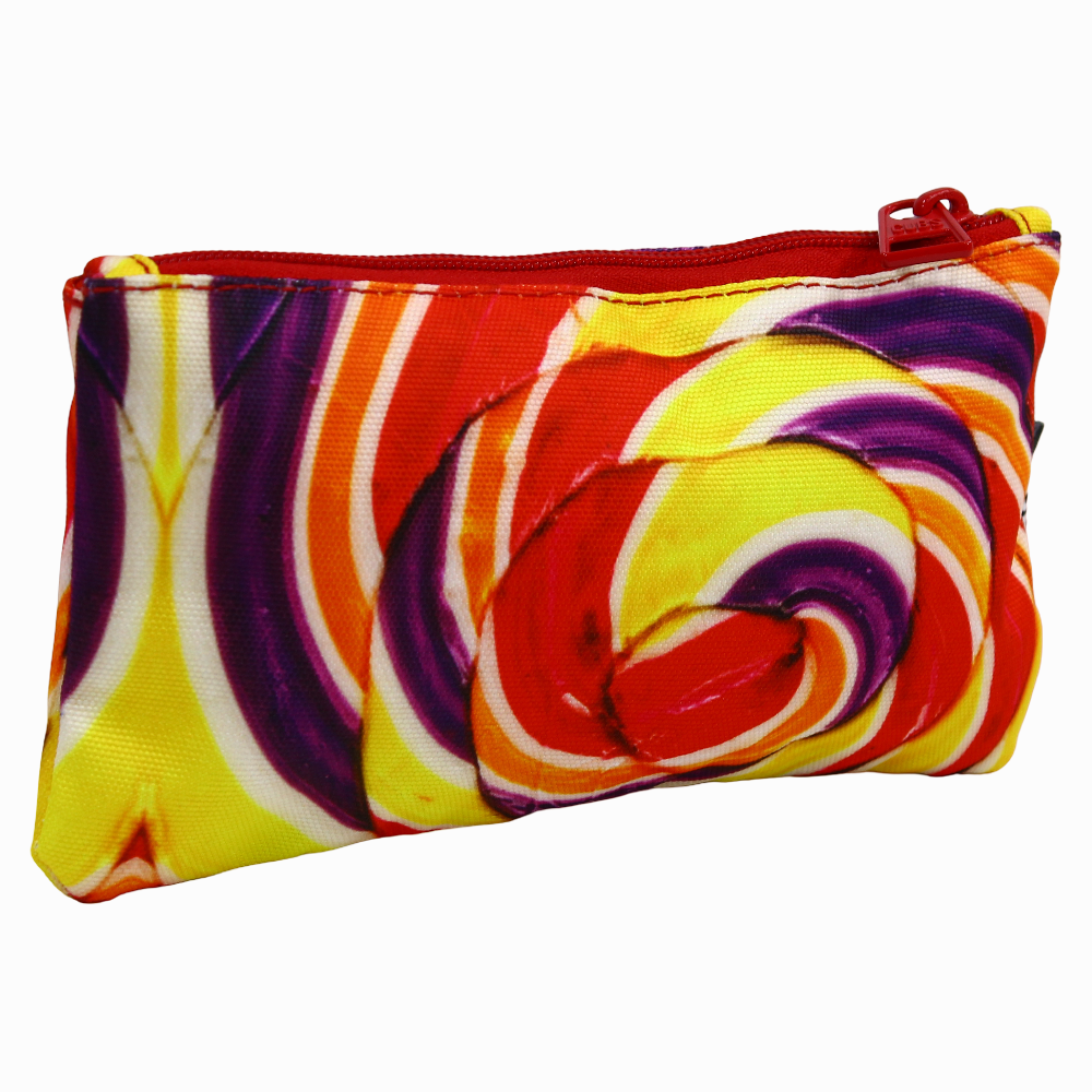 Cubs Purple & Red Candy Cane Big & Basic Pencil Case