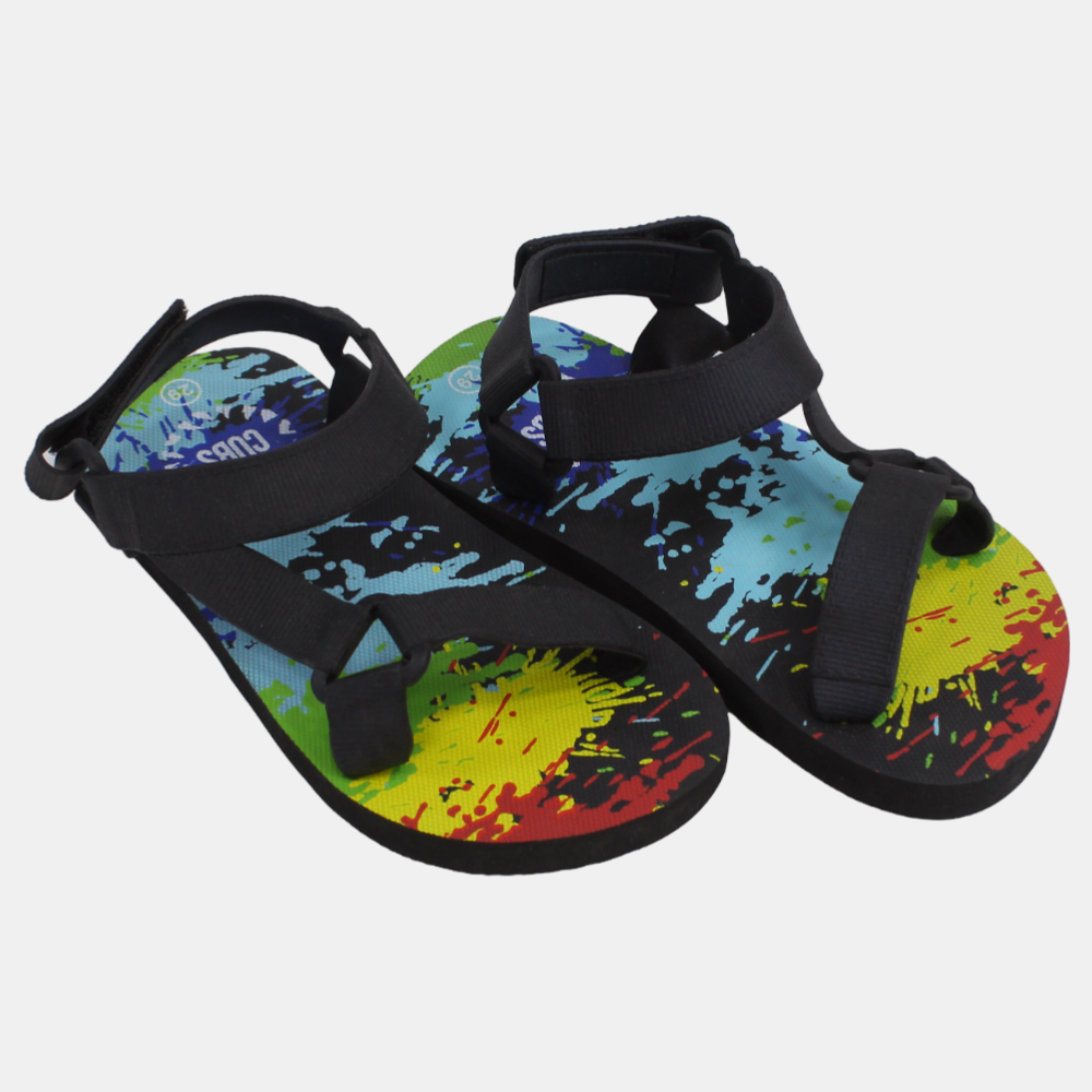 Boys Rubber Sandals – Multicolor with Black Base