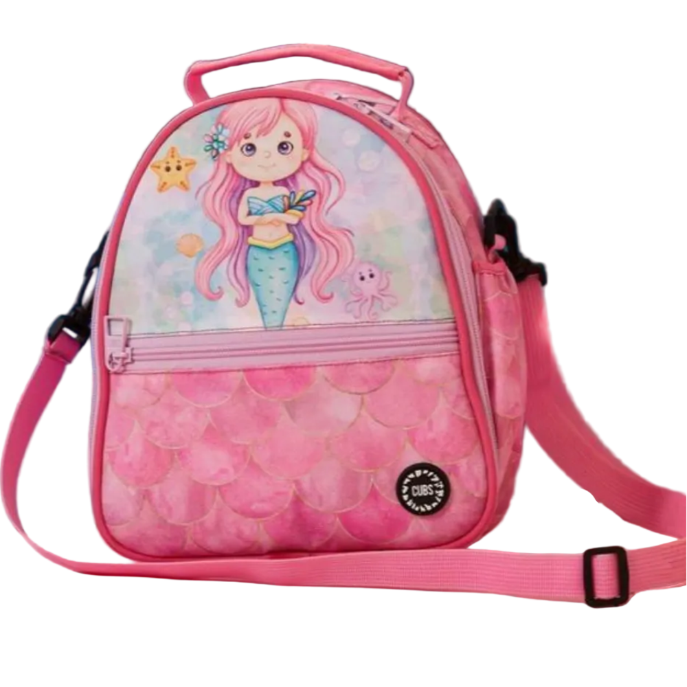 Cubs Mermaid Purple Hair Lunch Bag