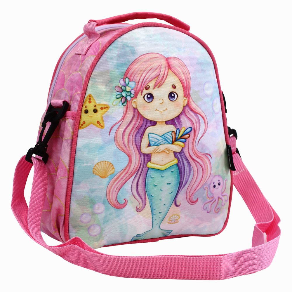 Cubs Mermaid Purple Hair Lunch Bag
