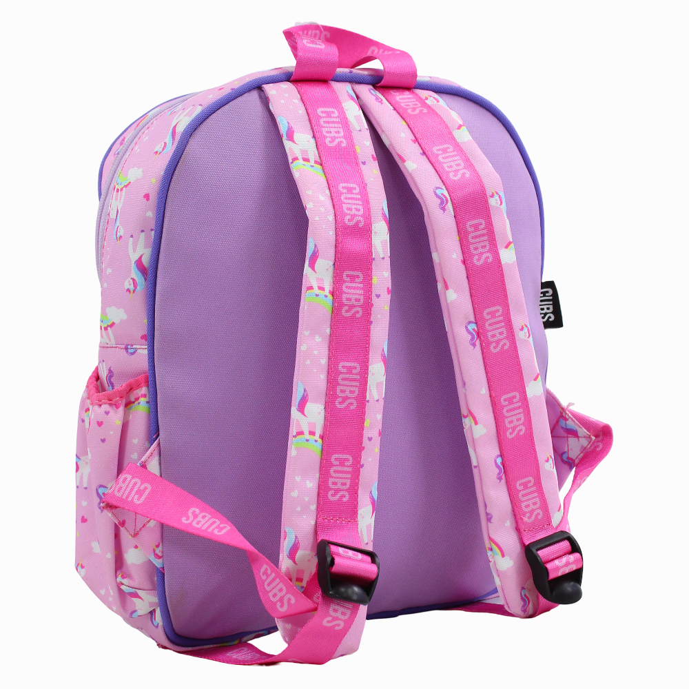 Cubs Pink Unicorn Letter E Nursery Backpack