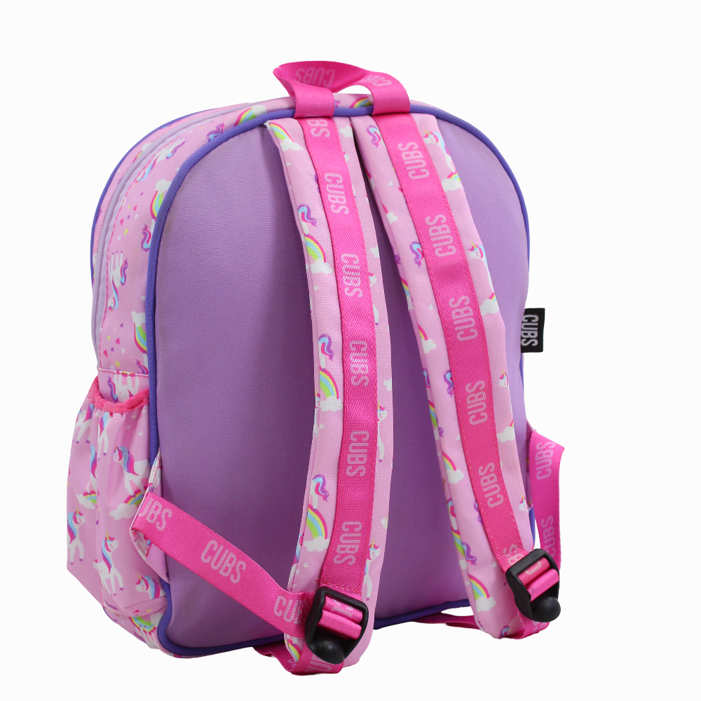 Cubs Pink Unicorn Letter F Nursery Backpack