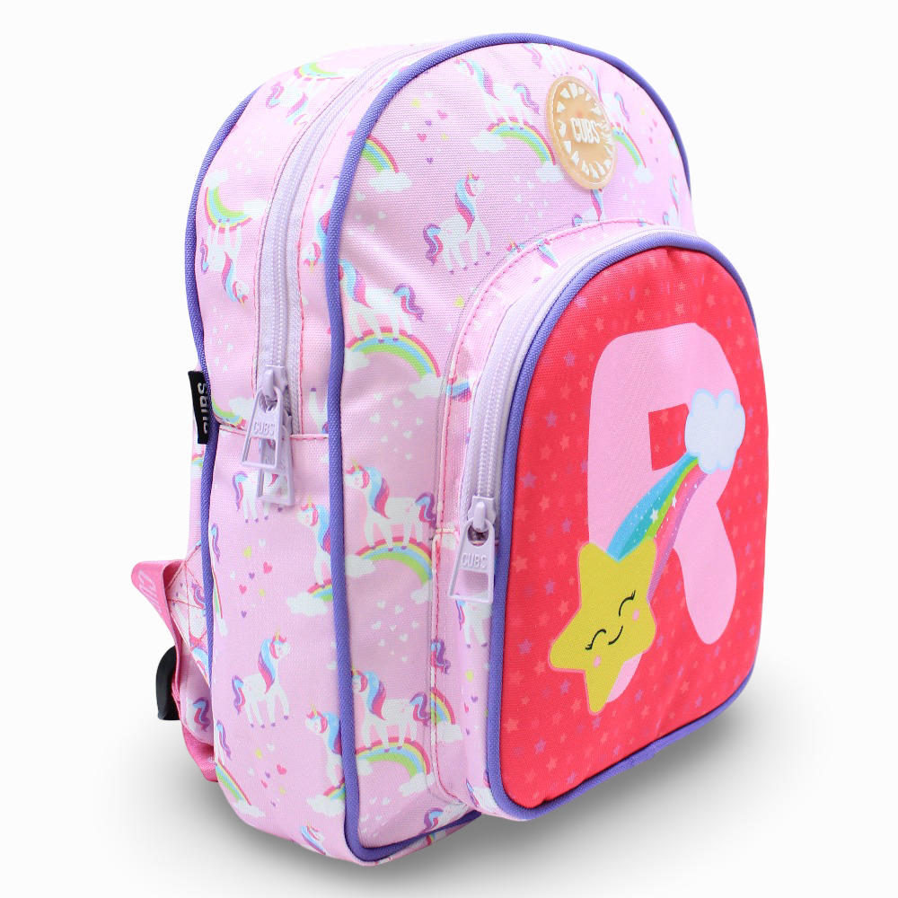 Cubs Pink Unicorn Letter R Nursery Backpack