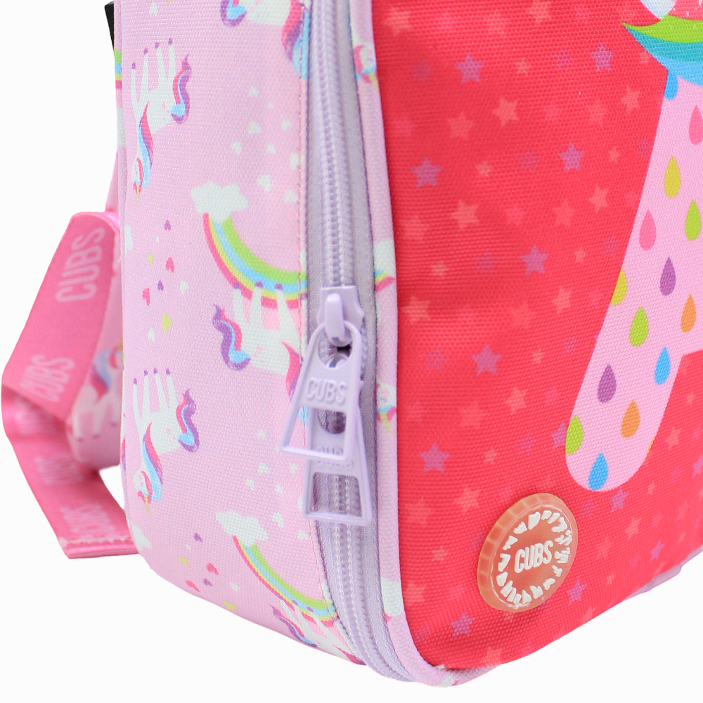 Cubs Pink Unicorn Letter A Nursery Lunch Backpack