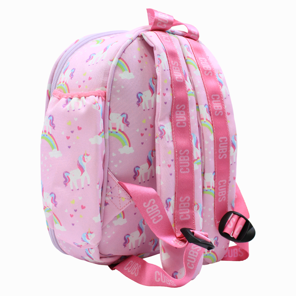 Cubs Pink Unicorn Letter E Nursery Lunch Backpack