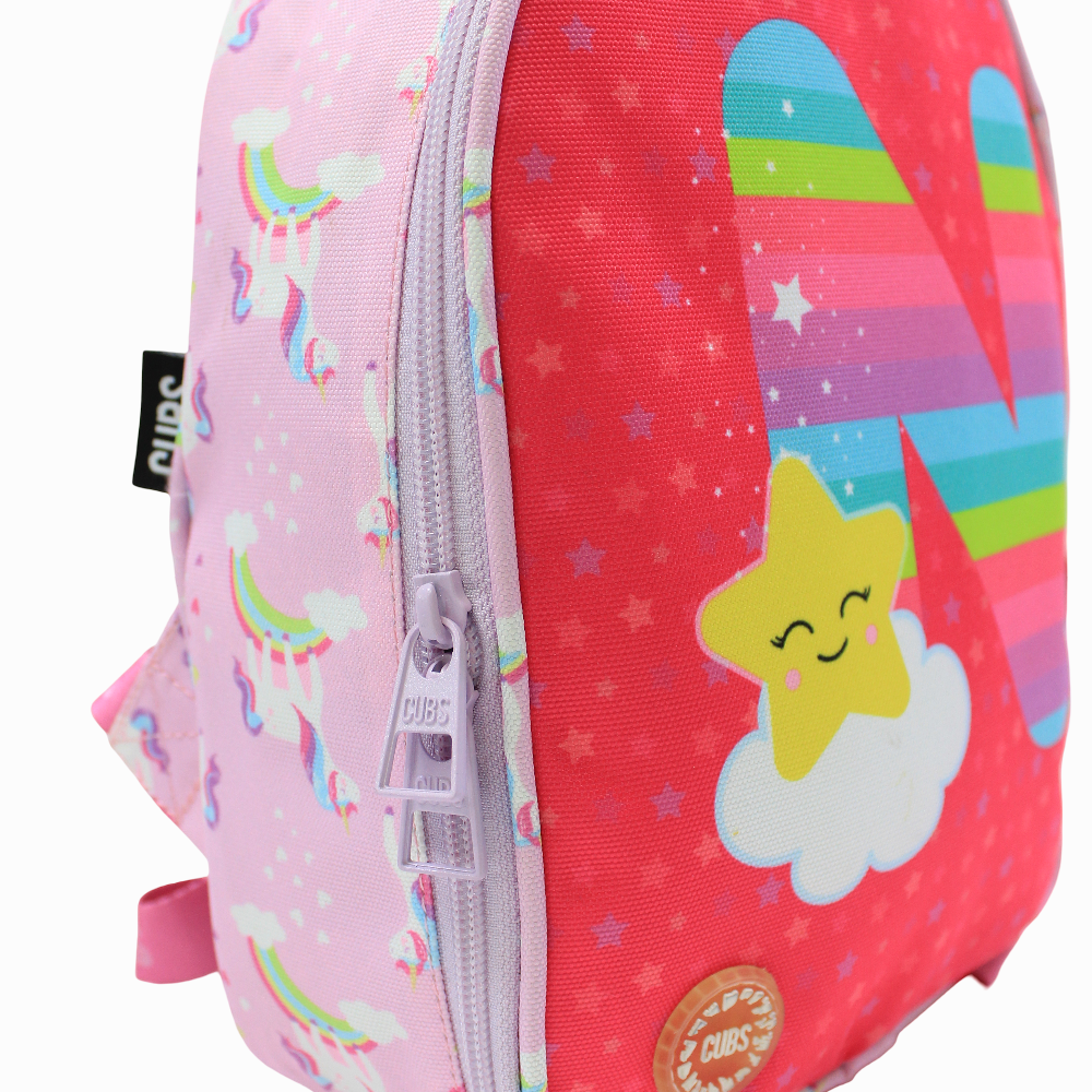 Cubs Pink Unicorn Letter N Nursery Lunch Backpack