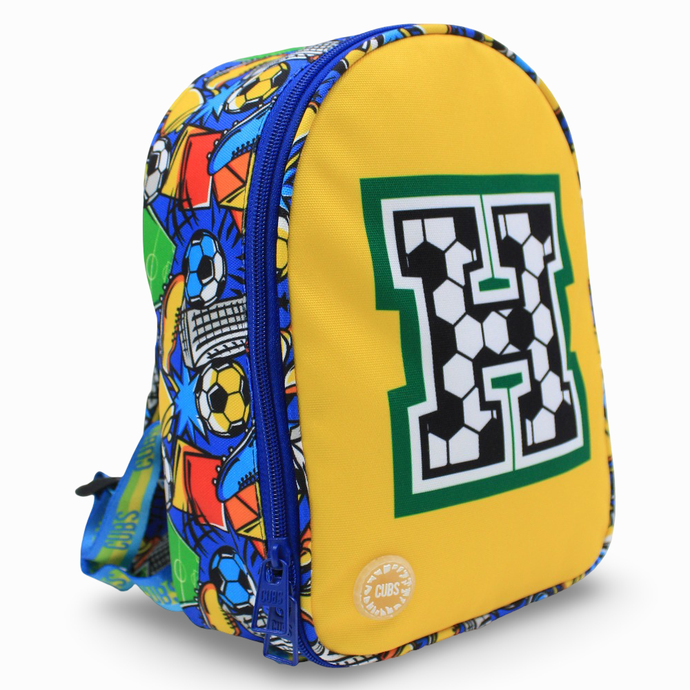 Cubs Football Fan letter H Nursery Lunch Backpack