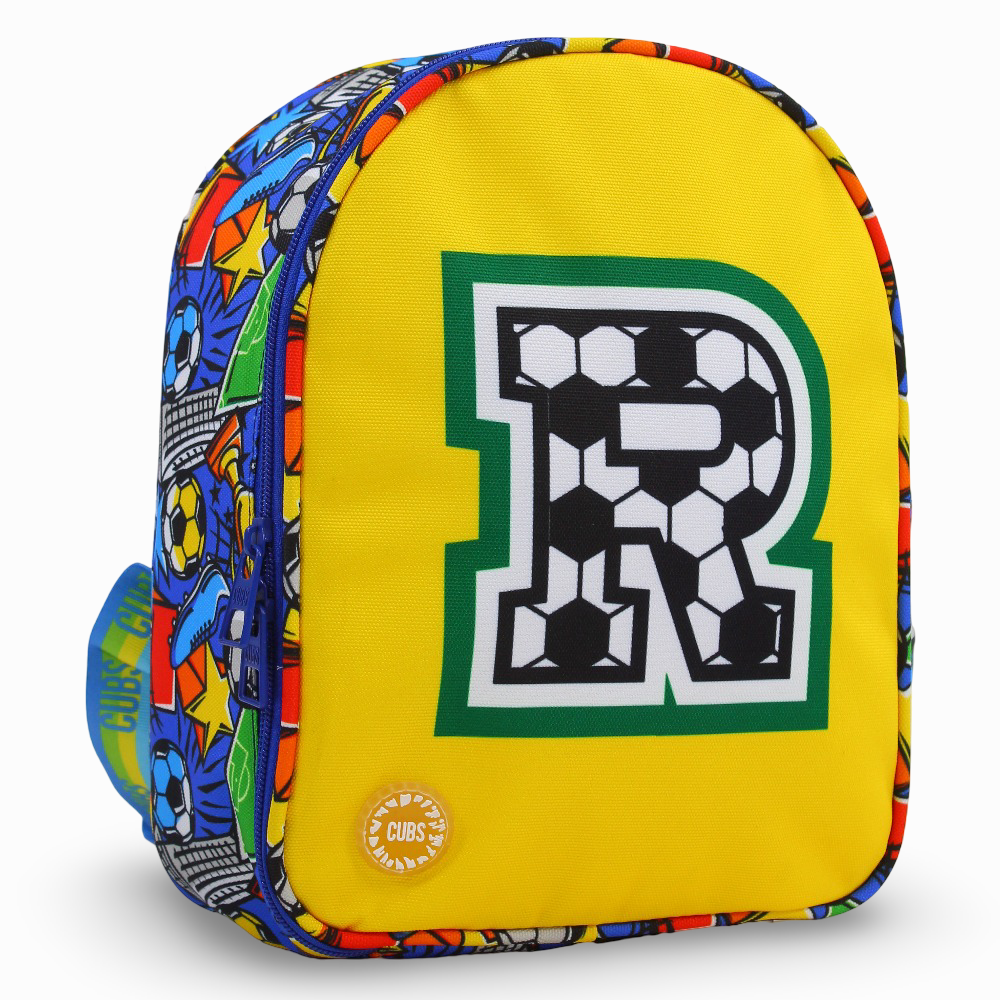 Cubs Football Fan letter R Lunch Nursery Backpack