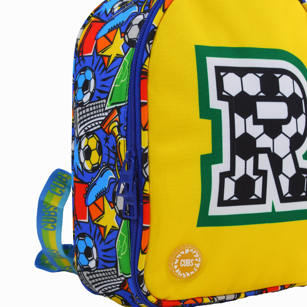 Cubs Football Fan letter R Lunch Nursery Backpack