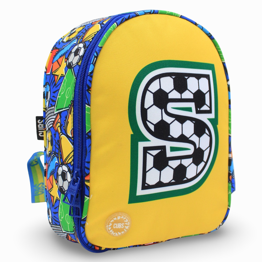 Cubs Football Fan letter S Nursery Lunch Backpack