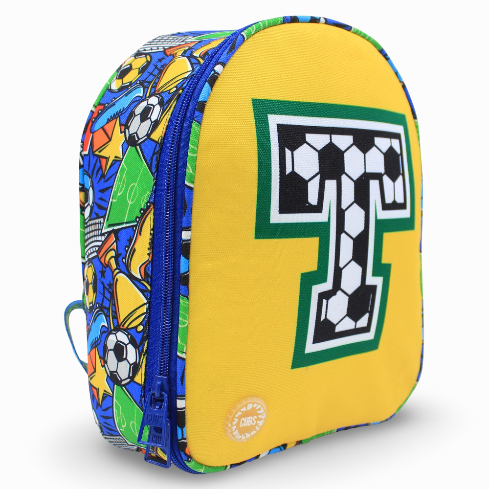 Cubs Football Fan letter T Nursery Lunch Backpack
