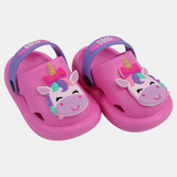 Girls Rubber Clogs – Pink with Unicorn