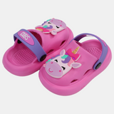 Girls Rubber Clogs – Pink with Unicorn