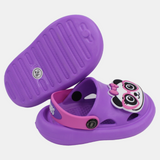 Girls Rubber Clogs – Purple with Cute Panda