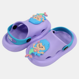 Girls Rubber Clog – Purple with Mermaid