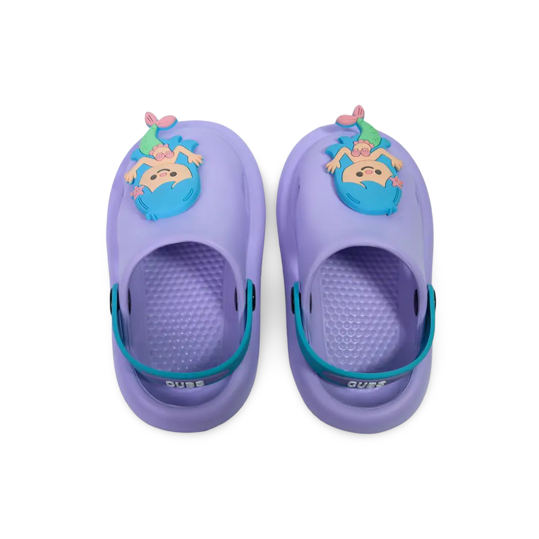 Girls Rubber Clog – Purple with Mermaid - Clothing - Cubs