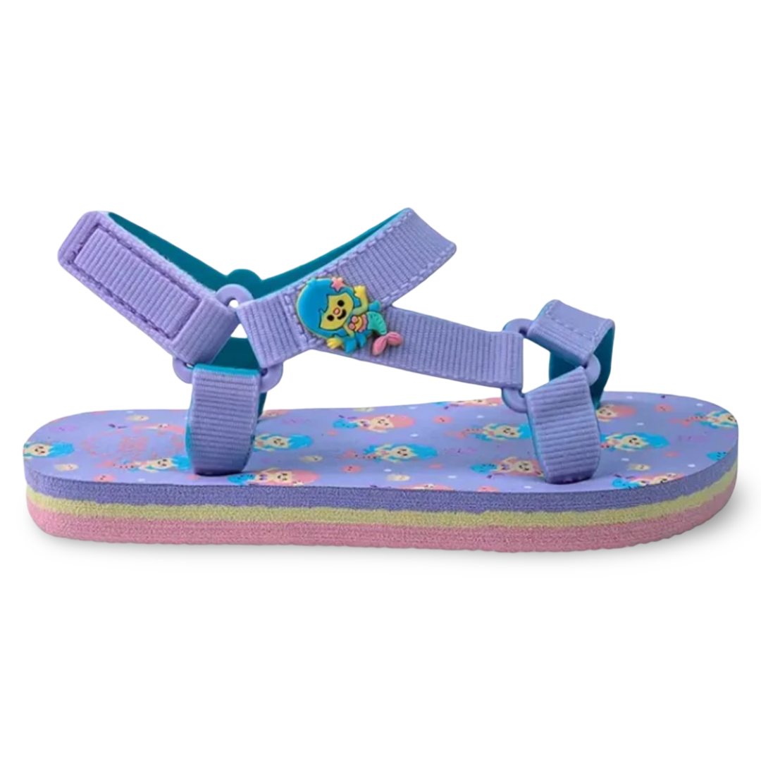 Girls Rubber Sandal – Mermaid Purple