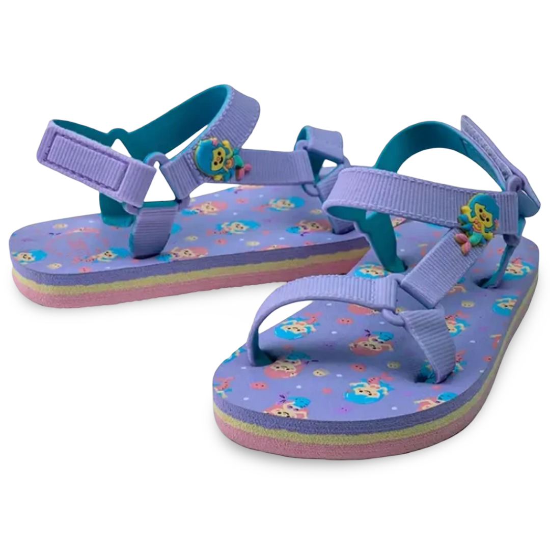 Girls Rubber Sandal – Mermaid Purple