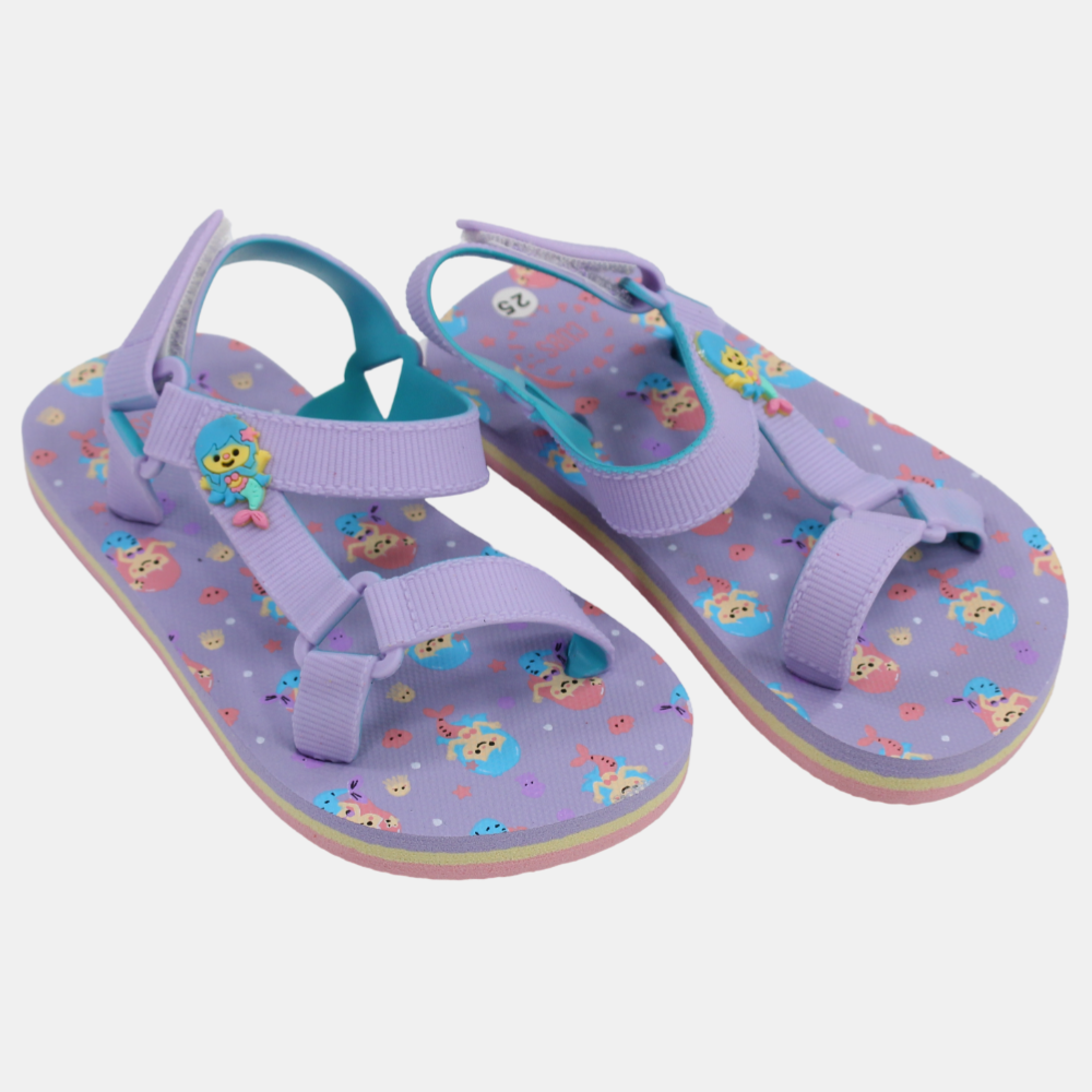 Kids Girls Rubber Sandal – Mermaid Purple