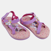 Baby Girls Rubber Sandal – Purple with Unicorn Print