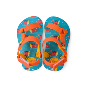 Baby Boys Rubber Sandal – Orange with Crab Print