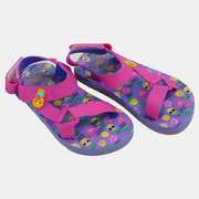 Girls Rubber Sandal – Pink with Smiling Pineapple