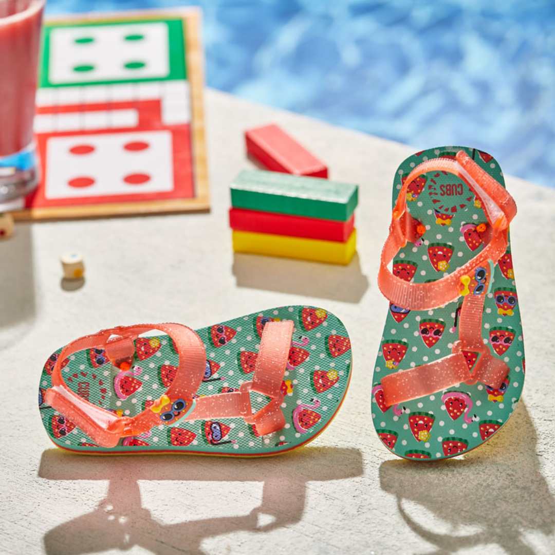 Baby Girls Rubber Sandal – Funny Watermelon Print