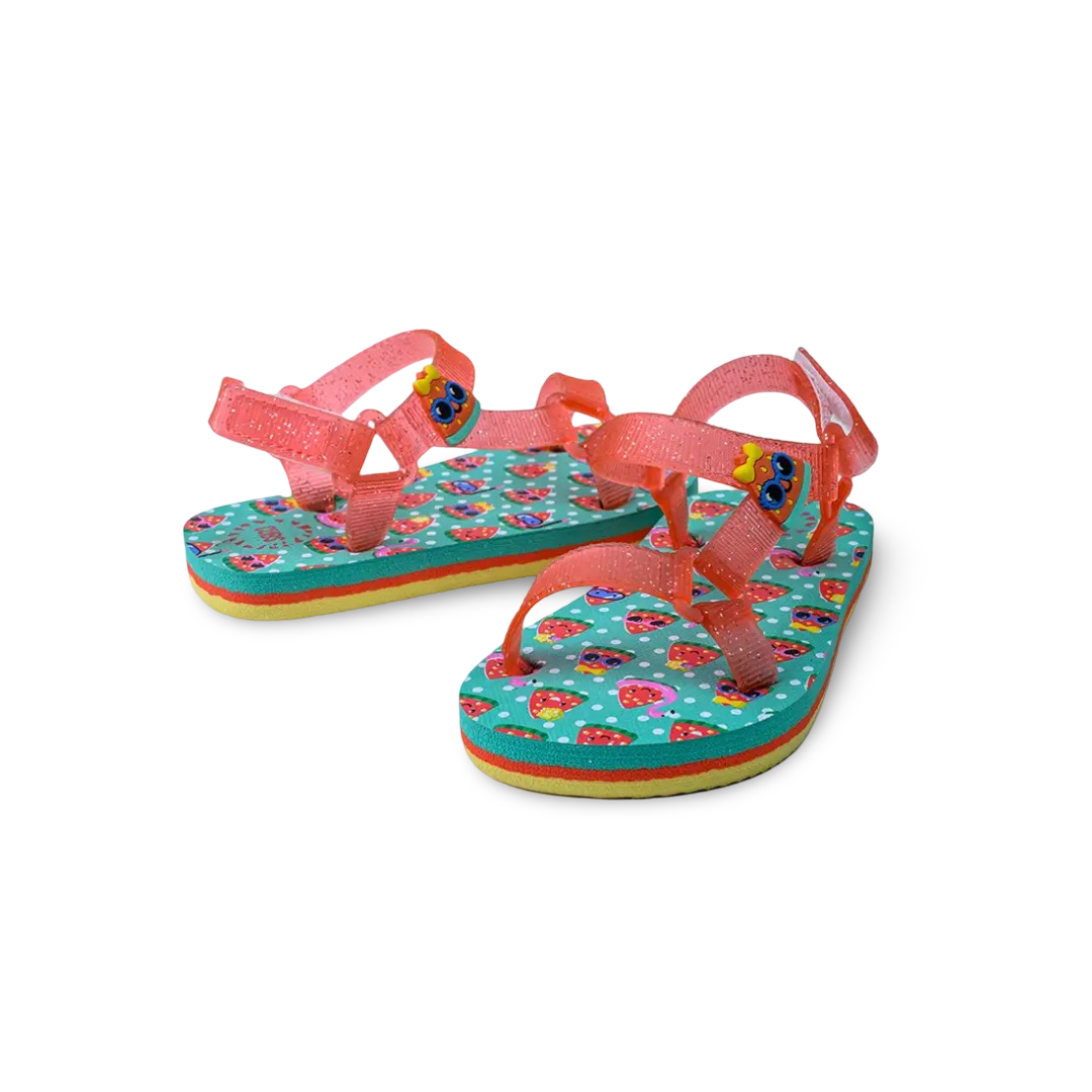 Baby Girls Rubber Sandal – Funny Watermelon Print