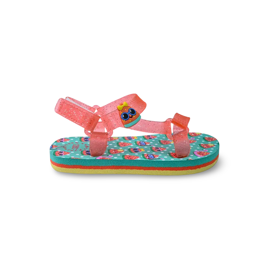 Baby Girls Rubber Sandal – Funny Watermelon Print