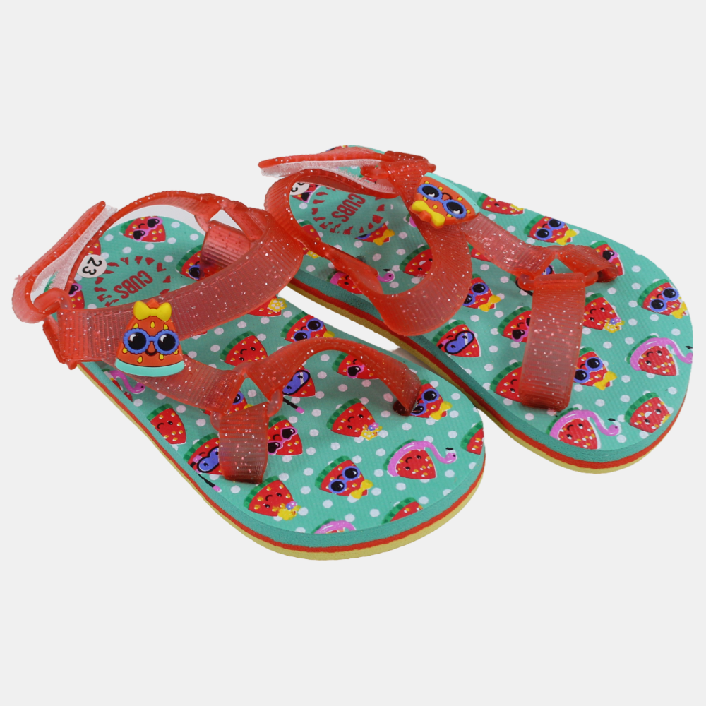 Baby Girls Rubber Sandal – Funny Watermelon Print