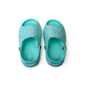 Girls Rubber Sandals – Aqua with Bunny Design