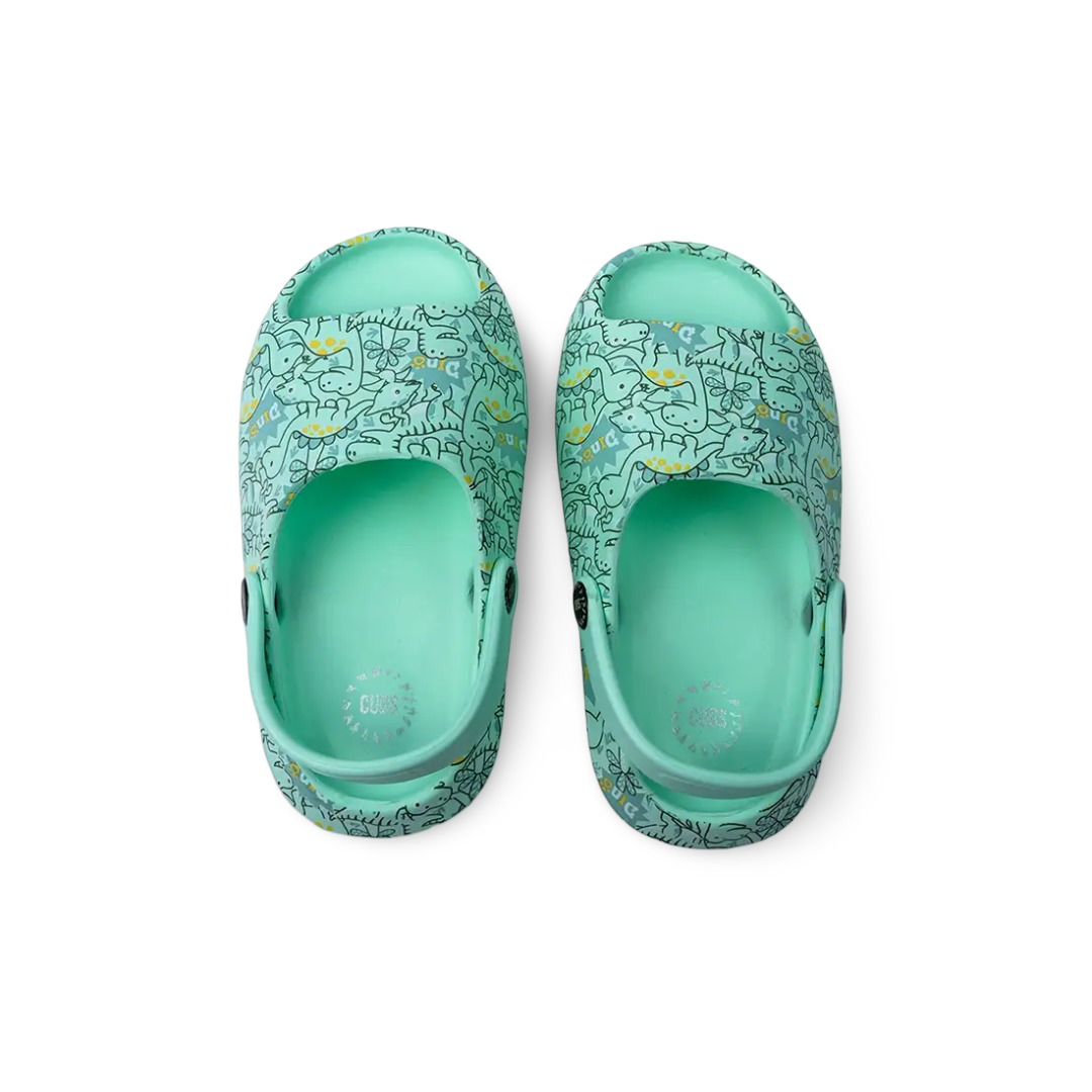 Unisex Rubber Sandals – Aqua with Dino Doodles - Clothing - Cubs