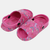 Girls Rubber Sandals – Pink with Unicorn Design