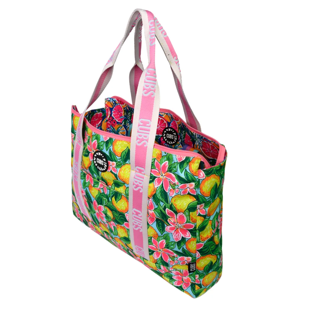 Cubs Tropical Fruit 1 Double Face Summer Tote Bag