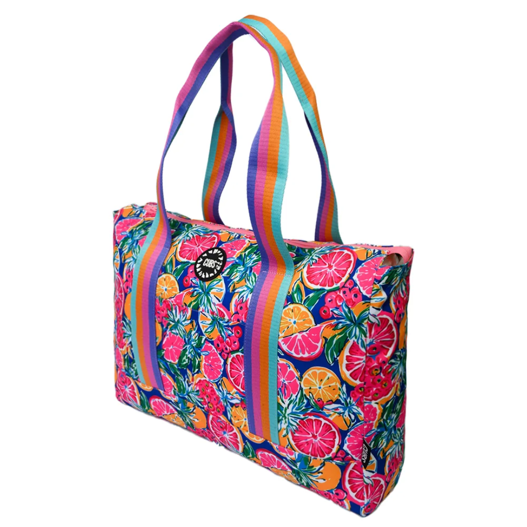 Cubs Tropical Fruit 1 Double Face Summer Tote Bag