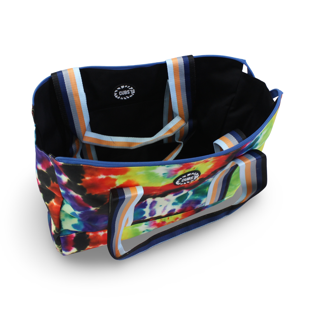 Cubs Always Tanned Tie Dye & Black Double Face Tote Bag
