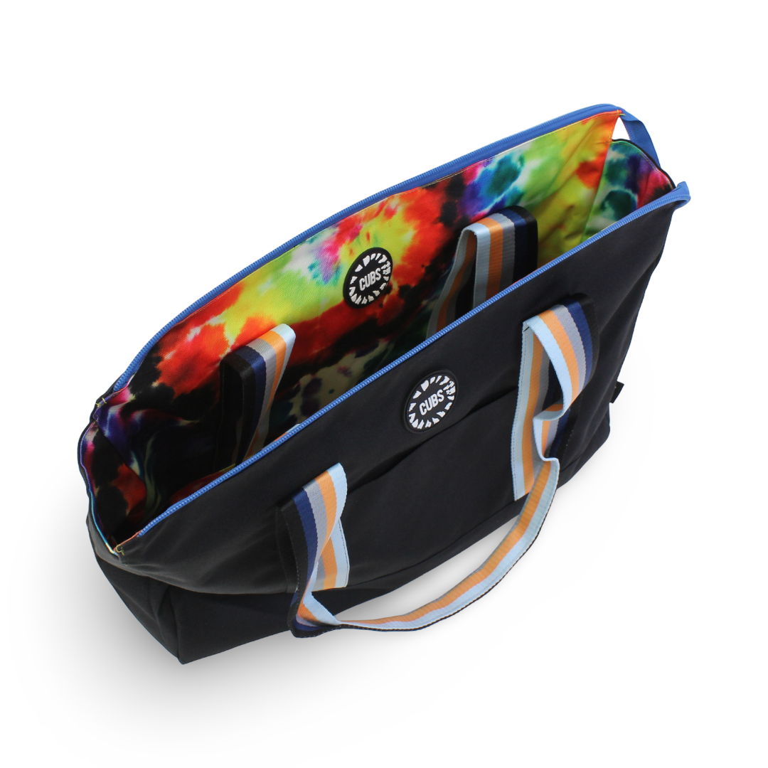 Cubs Always Tanned Tie Dye & Black Double Face Tote Bag