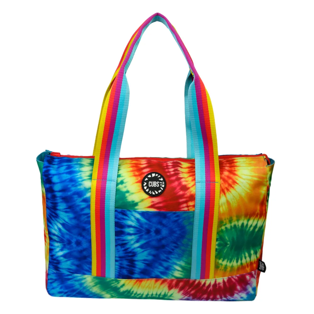Cubs Sunkissed Tie Dye & Turquoise Double Face Tote Bag