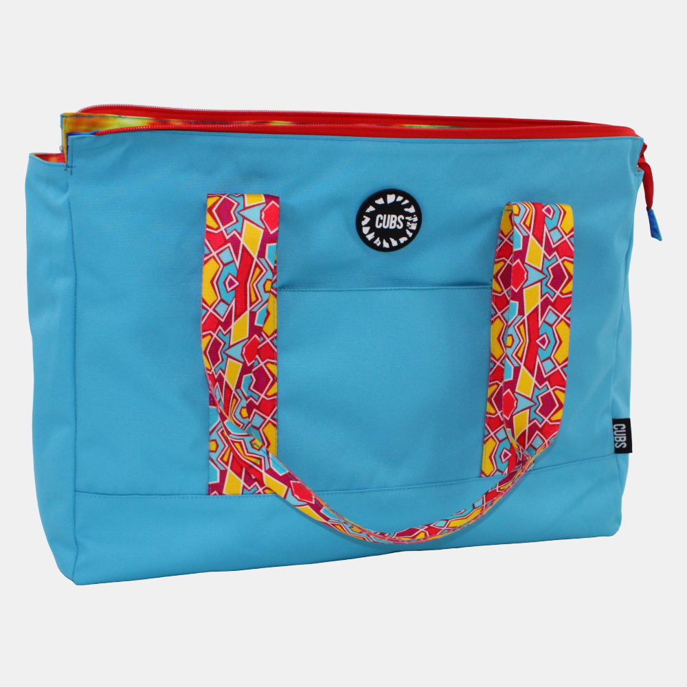Sunkissed Tie Dye & Turquoise Double Face Tote Bag