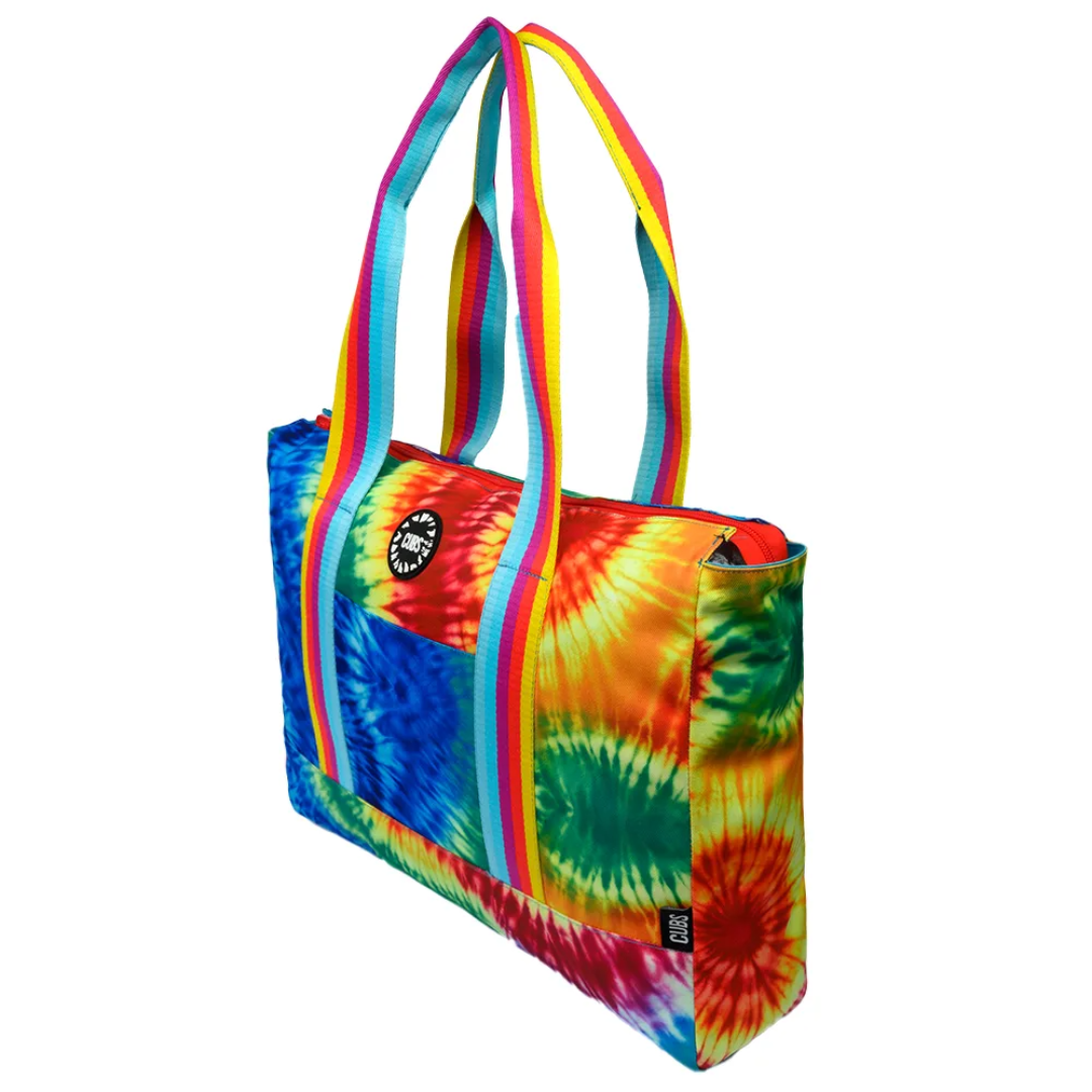 Cubs Sunkissed Tie Dye & Turquoise Double Face Tote Bag