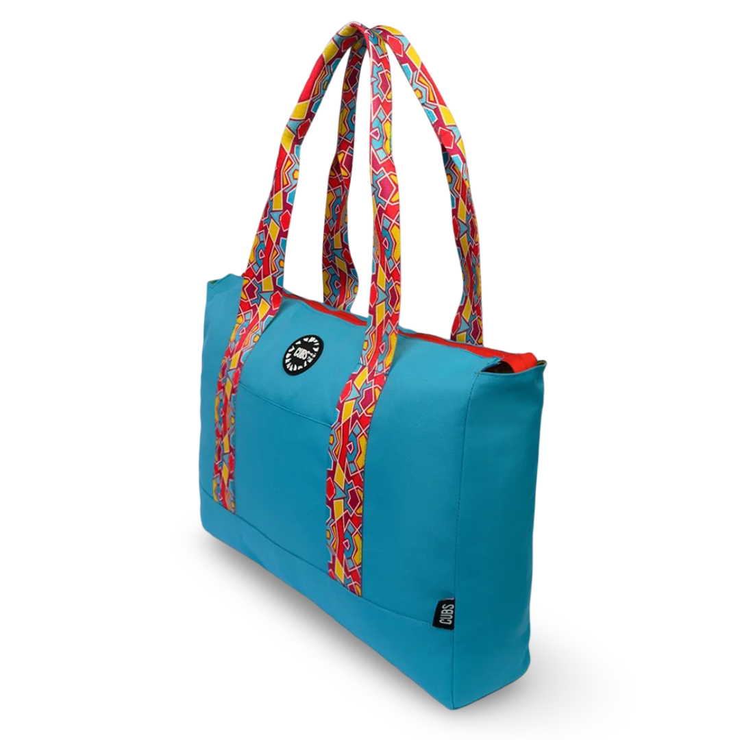 Cubs Sunkissed Tie Dye & Turquoise Double Face Tote Bag