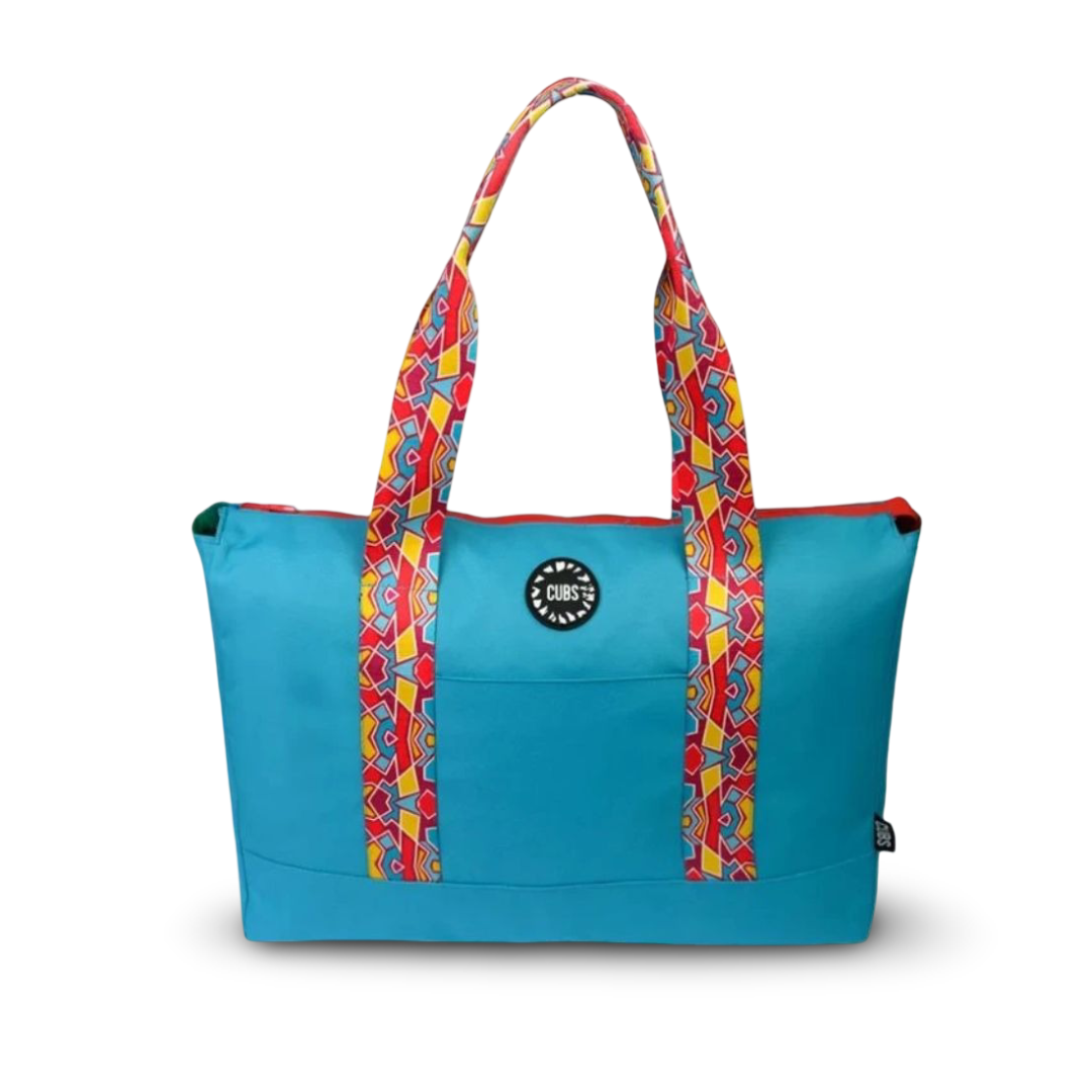 Cubs Sunkissed Tie Dye & Turquoise Double Face Tote Bag