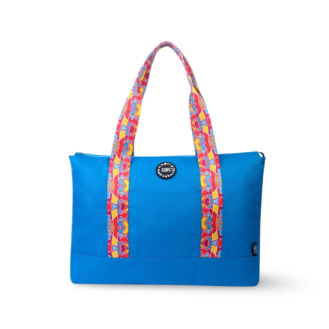 Cubs Happy Tie Dye & Turquoise Double Face Tote Bag